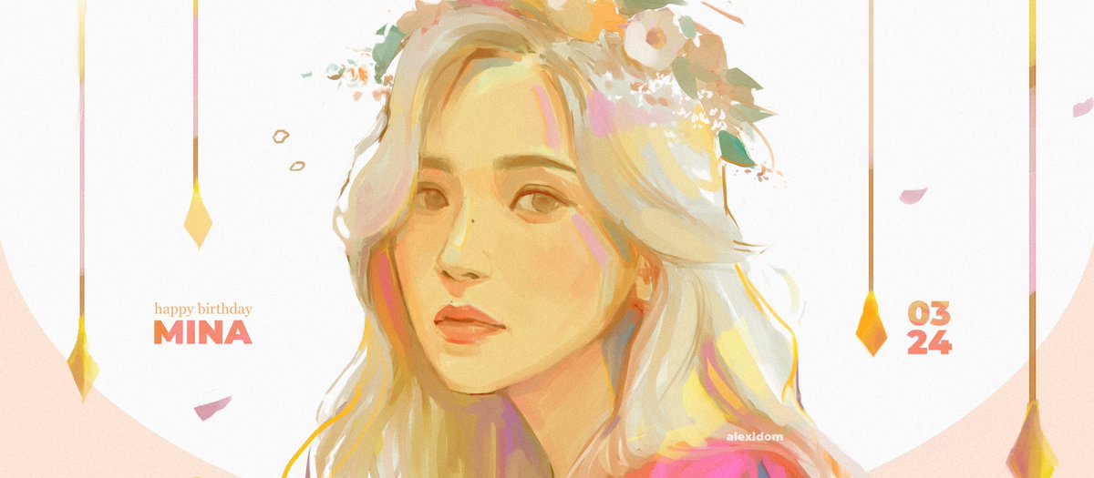 alexldom's tweet image. happy mina day! 🥰🌷

#HappyMinaDay 
#BlackSwanMinaDay
#봄에피는_원스의꽃_미나리