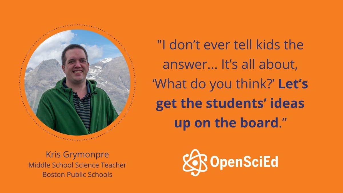 OpenSciEd's tweet photo. Have you seen how a phenomena can spark student inquiry and ignite their love of #science? Hear WHY teachers AND students experience a paradigm shift when using our free science units that are aligned to the #NGSS #OpenEd #MaterialsMatter https://t.co/TIxhDdLH5a https://t.co/w51MOakNw0