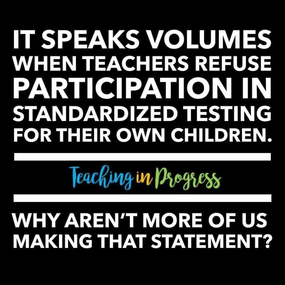 Dyann813's tweet photo. #CancelTheTests @SecCardona @POTUS @FLOTUS during a global #pandemic students and teachers shouldn't have the stress of a useless test. Do what's right for our students. Teachers if you're a parent, #optout #refusethetest https://t.co/E6H9zK4jnn