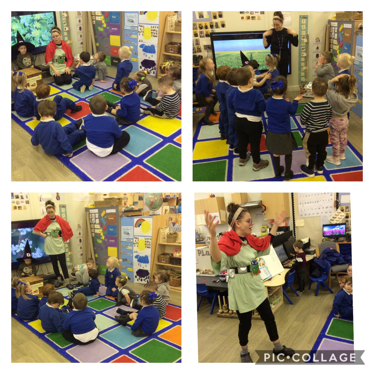 GSPSNursery's tweet photo. ‘And the evil pea ran off to commit more terrible crimes!’
#Mwahahahahahah Today, the children met the evil pea. They helped her understand how to be kind to the other vegetables. They even had time to save Supertato from the freezer. #GSPSREADERS @GSPSCalmC #GSPSPSED https://t.co/Ag9UV8ESn4