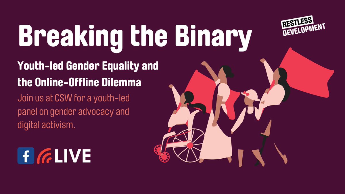 RestlessDev's tweet photo. Join us #liveonFB to discuss the new challenges &amp; opportunities that technology in a post-COVID world present us for achieving #GenderEquality. 

Thursday, 25 March
6:30 - 8 PM IST

Click attending to get a reminder! https://t.co/Bwa3zTDGYE https://t.co/cVU5bgkrJE
