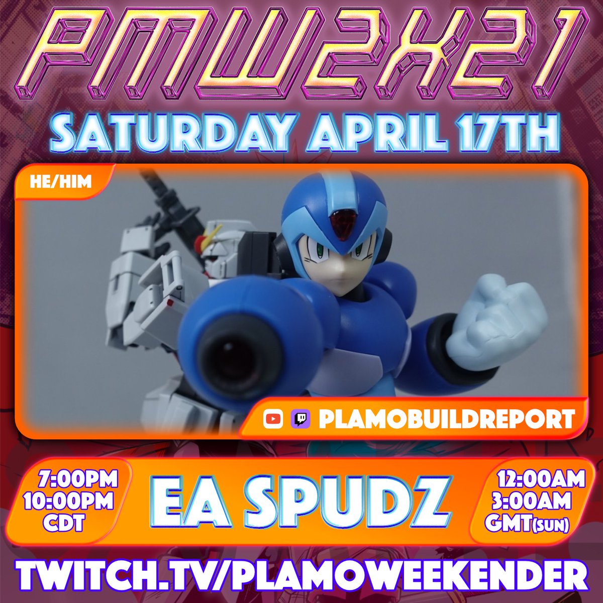 EASpudz's tweet photo. Happy to announce that I will be joining ~20 others during the @plamoweekender event building to raise funds to cure Alzheimer's!

I will be streaming on Saturday 8pm-11pm EST.

There will be lots of giveaways during the event so please make sure to support this awesome cause! https://t.co/GYmdVU6czo