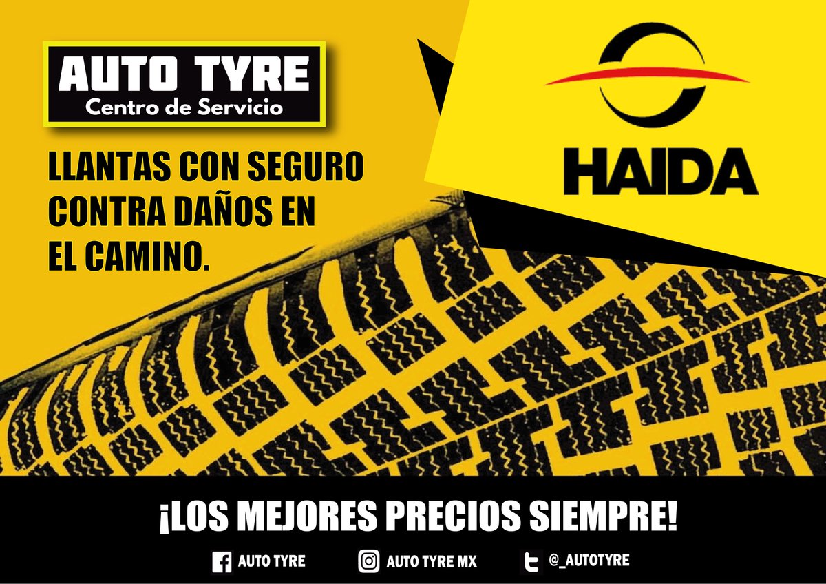 _AUTOTYRE's tweet photo. #HAIDA #NEUMÁTICOSNUEVOS A la venta en tu Centro de Servicio #AUTOTYRE de #CONFIANZA https://t.co/fb9o32b1Ba