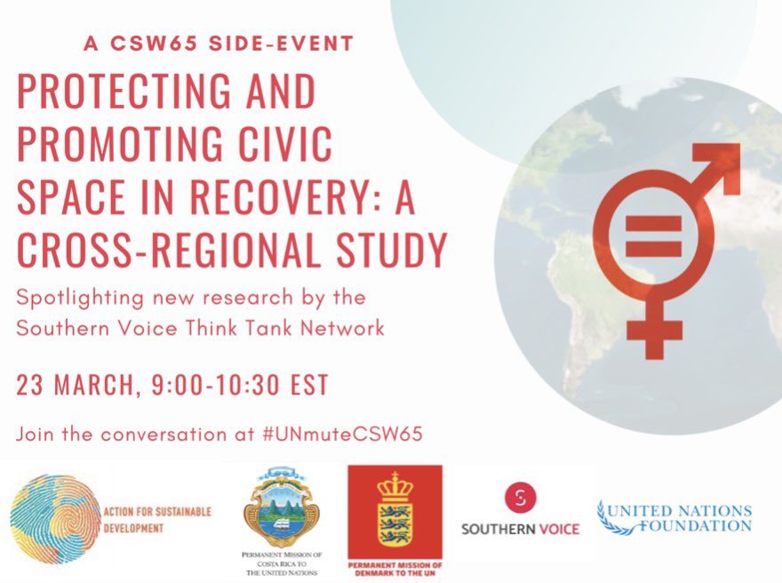 Denmark_UN's tweet photo. 🇩🇰 Amb. @BilleHermann kicked off our #CSW65 side event on protecting and promoting civic space, recalling the three opening words of the UN charter: “We the peoples”:

#UNmuteCSW65 #DK4CivicSpace https://t.co/hqrNjQqTRg