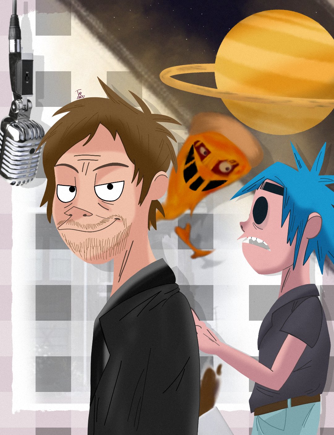 Happy Birthday to Damon Albarn, I wish you a great day. Also Staurnz Barz. 