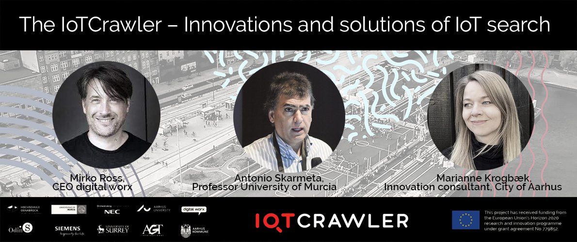 📣 SAVE THE DATE: TOMORROW 9:00 CET

I will moderate and co-Host the <a href="/IoTCrawler/">IoTCrawler</a> final event on sharing the results towards #Cybersecure and #Privacy respecting search in #IoT 

Join for free here: buff.ly/2Qz1DbZ