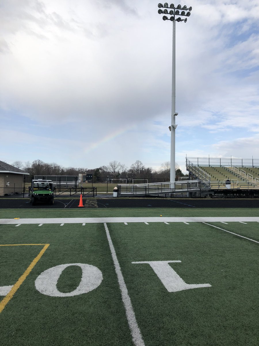 GBN_Football's tweet photo. A rainbow over practice today. https://t.co/o0T0uHvaG8