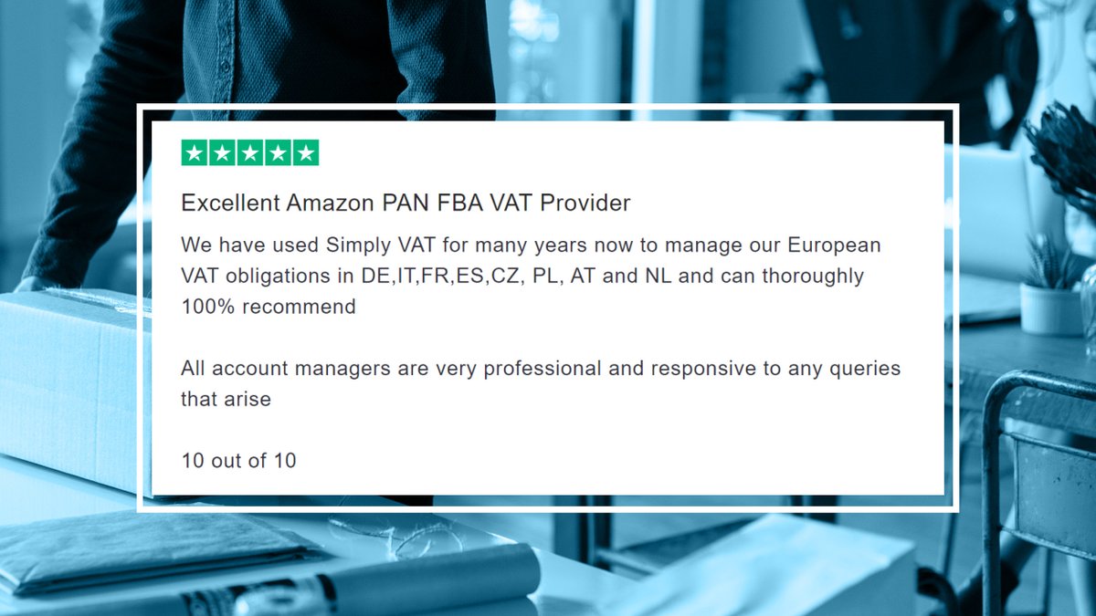 simplyvat's tweet photo. Join the hundreds of #Amazon #PanEU #FBA sellers who have grown their businesses internationally knowing their #VAT accounts are in safe hands with us🚀Talk to a VAT expert today to get started
https://t.co/ChIUXLhRV0 https://t.co/wMPwrHkVVi