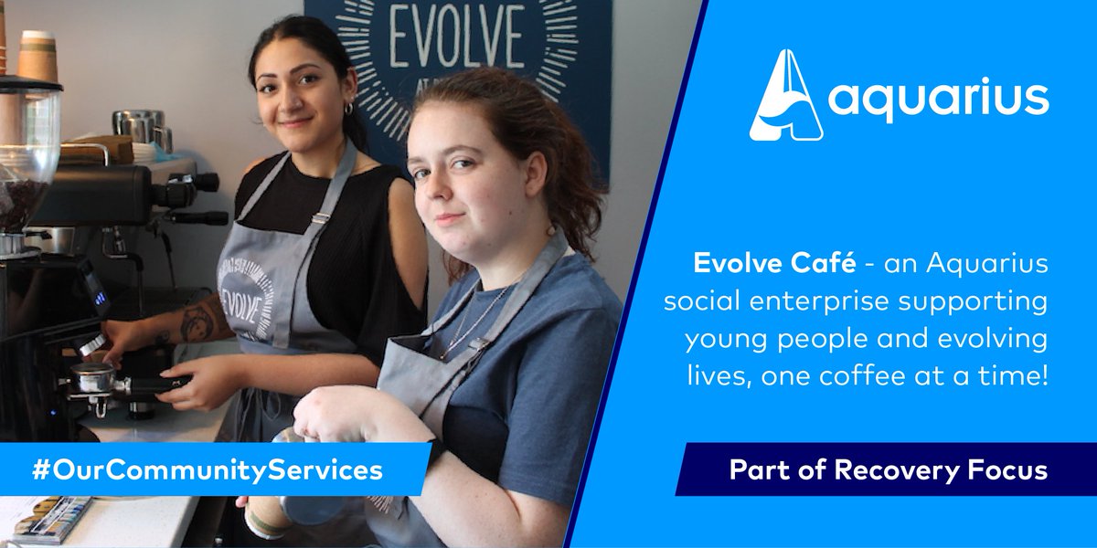 Evolve Cafe is an <a href="/AquariusTweets/">Aquarius Charity #AquariusTweets</a> social enterprise based in #Birmingham that supports young people facing barriers in employment, all whilst serving coffee!☕️🧁

The profits of Evolve are reinvested into the service and other community projects. #OurCommunityServices