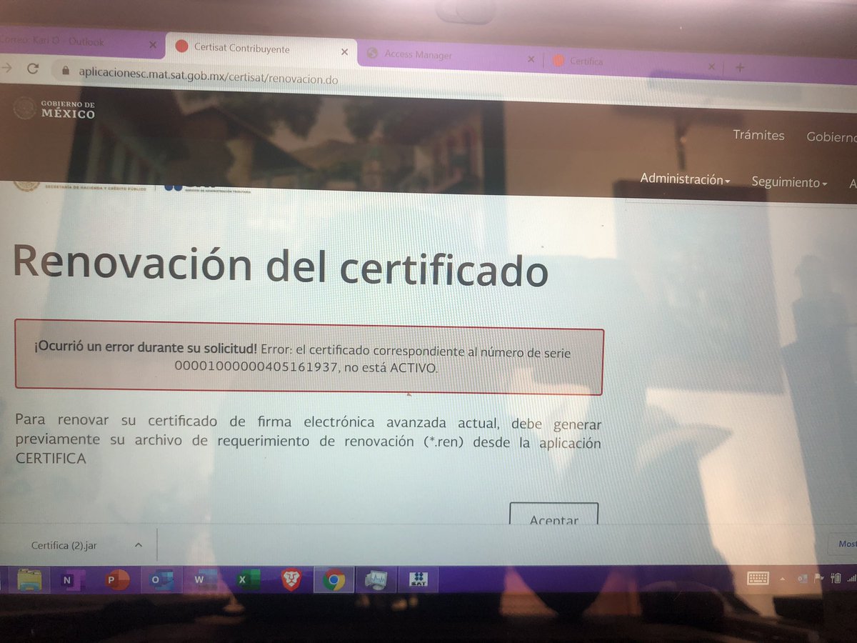kars28's tweet photo. @satmx no he podido renovar mi certificado! Llevo varios intentos y no me contestan vía telefónica! Donde o quien me puede ayudar?! https://t.co/zBLUYjnJqA
