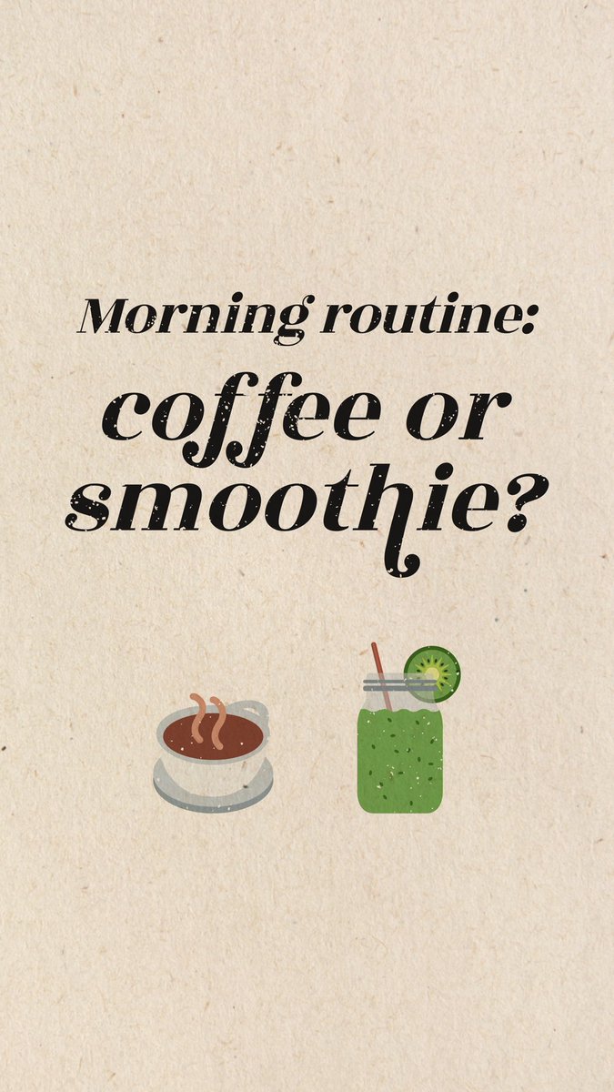 deadhousecoffee's tweet photo. It’s time to vote: coffee or smoothie?

What’s  your routine? 
And most importantly: Coffee or smoothie? (Give us a ❤️ for coffee or a 👍 for smoothie in the comments.) https://t.co/kmPKLmyMuu