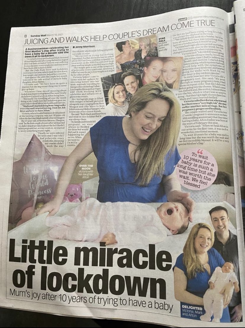 VicHalliday's tweet photo. One year since lockdown β€οΈ......
Thank you @Sunday_Mail for asking to share our story of our wee miracle and @MedicalMedium for sharing your knowledge of celery juicing
Along came our beautiful miracle after a decade
Afton Ember Halliday π§©π
#lockdownmiracle https://t.co/bjUZpyenOp