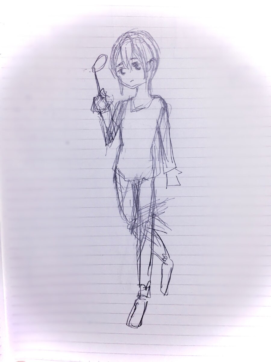 69iroto's tweet photo. ひっさびさに絵を描いてみました。
お玉を持った妹です。
なんでお玉持ってるんだろ。怖い。

#絵描きさんと繋がりたい  #落書き https://t.co/H3ITzSJMcr