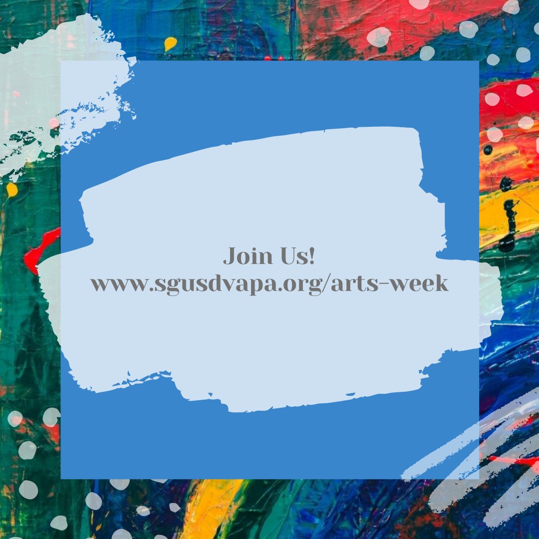 SanGabrielUSD's tweet photo. Come see what we have in store today for SGUSD Arts Week! We will be showcasing student artwork and streaming their performances. #sgusdvapa #vapa #sgusdartsweek #sgusd https://t.co/BgQLvG5Ont