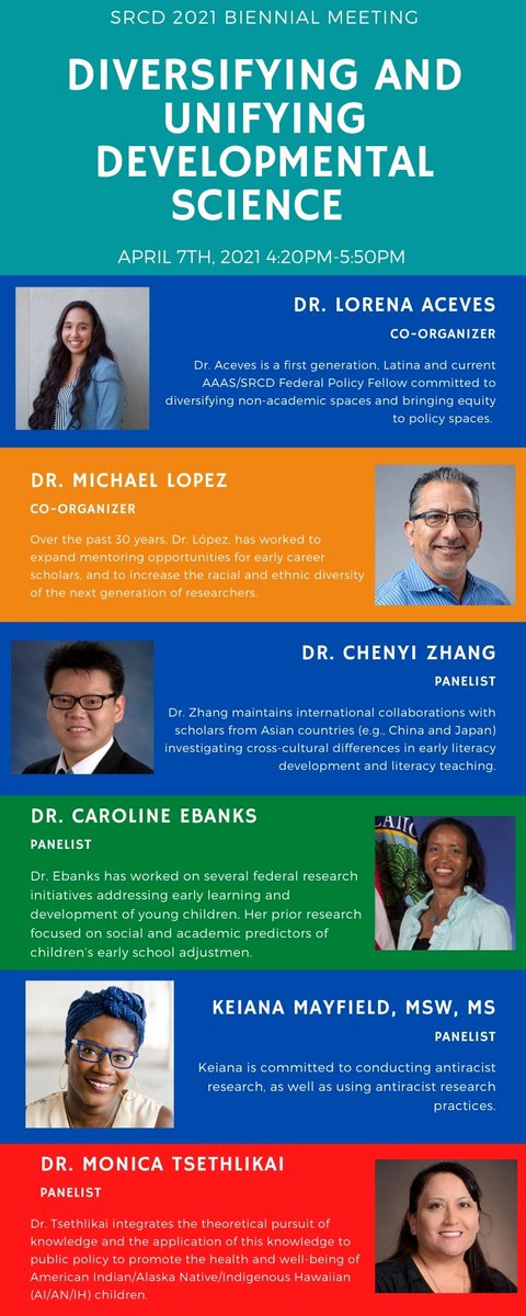 With #SRCD21 about 2 weeks away, please add our session to your calendars! We hope you join us for this important and necessary conversation! <a href="/SRCDtweets/">Society for Research in Child Development</a> <a href="/MichaelLopezPhD/">Michael Lopez</a> @KeianaMayfield <a href="/SRCDLatinx/">SRCD Latinx Caucus</a> <a href="/SRCDBlkCaucus/">SRCDBlackCaucus</a> <a href="/SRCDasiancaucus/">SRCD Asian Caucus</a> 

tinyurl.com/yxjybkgy