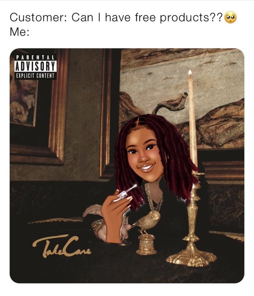dreamlipcandy's tweet photo. 😂😂😂 Please don’t ask small businesses for free product; liking and sharing is much appreciated💗

#viral #takecare #drake #meme #dreamlipcandy #BlackOwnedBusiness #BlackOwned https://t.co/wSzj8E8OJK