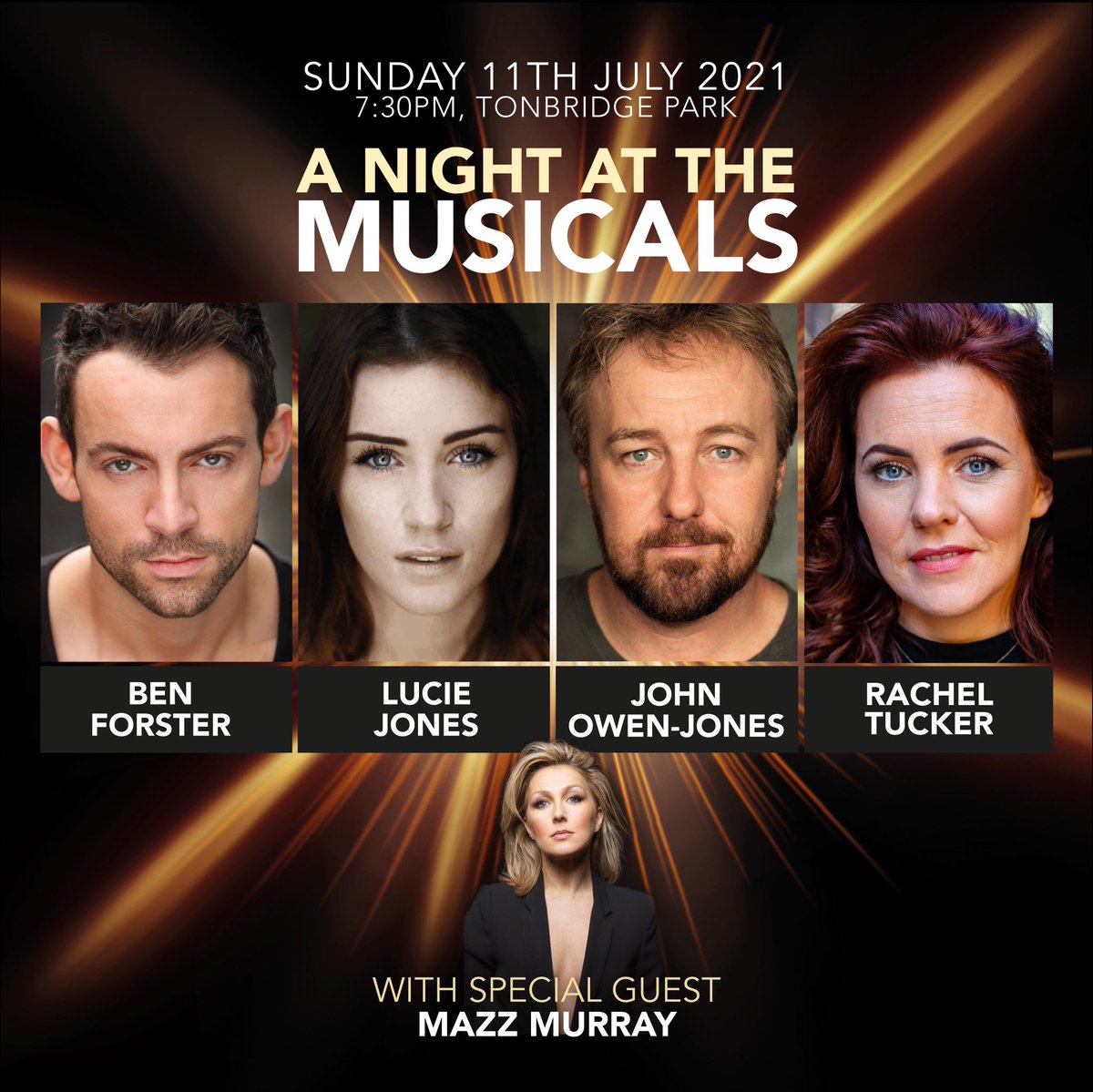 JUST ANNOUNCED: All current ticket holders will receive their new tickets in the upcoming days! #BenForster #LucieJones #JohnOwenJones #RachelTucker #MazzMurray #MusicalTheatre #liveconcert #WestEnd #live #sociallydistanced #ANightattheMusicals #Tonbridge #TonbridgeMusicWeekend