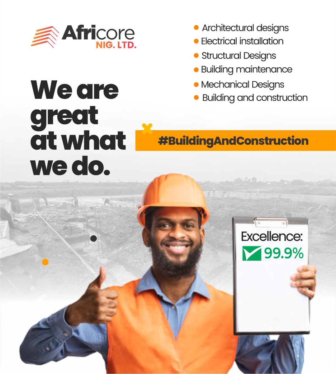 africoreltd's tweet photo. What is the difference between an ok building job and 
one you can be proud of? 
Construction excellence, quality, innovation in building
work.
 #Africore Nigeria limited offers state-of-the-art insights
into what makes a quality building.
#buildingandconstruction #construction https://t.co/ZQ9xYXHmBy
