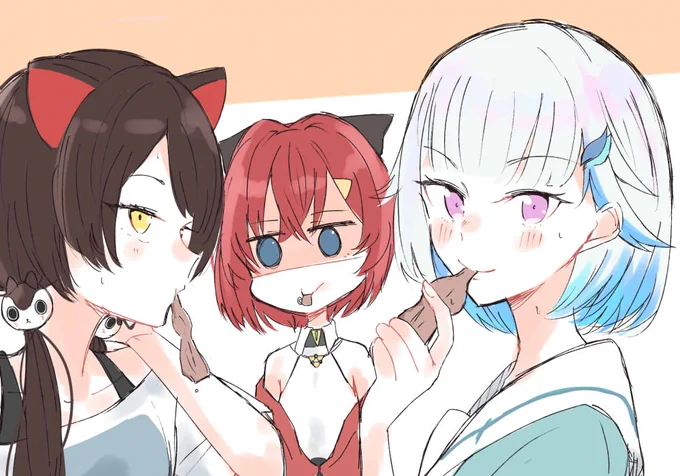 夏頃に描け麻雀でぼこぼこにされて描いたさんばかのrkgk 