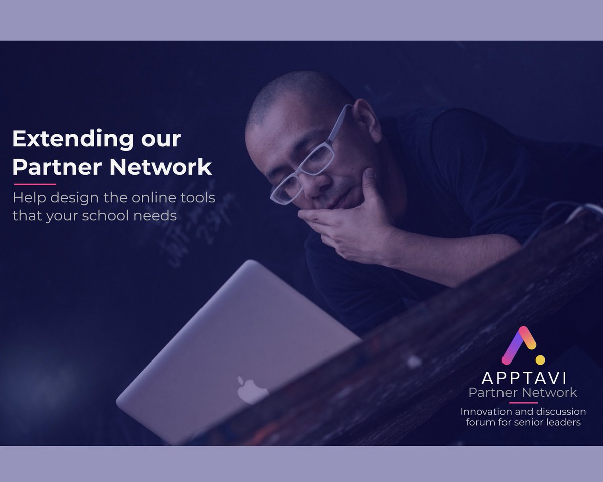 apptavi's tweet photo. GET INVOLVED

We're extending our strong network of partner schools and advisors! Join us today and you could receive our teacher toolkit for free, whilst contributing toward the design of the tools that your school needs!  

Web: https://t.co/iX0myEYPIY 
Mail: info@apptavi.co.uk https://t.co/RXL9OtgvhQ