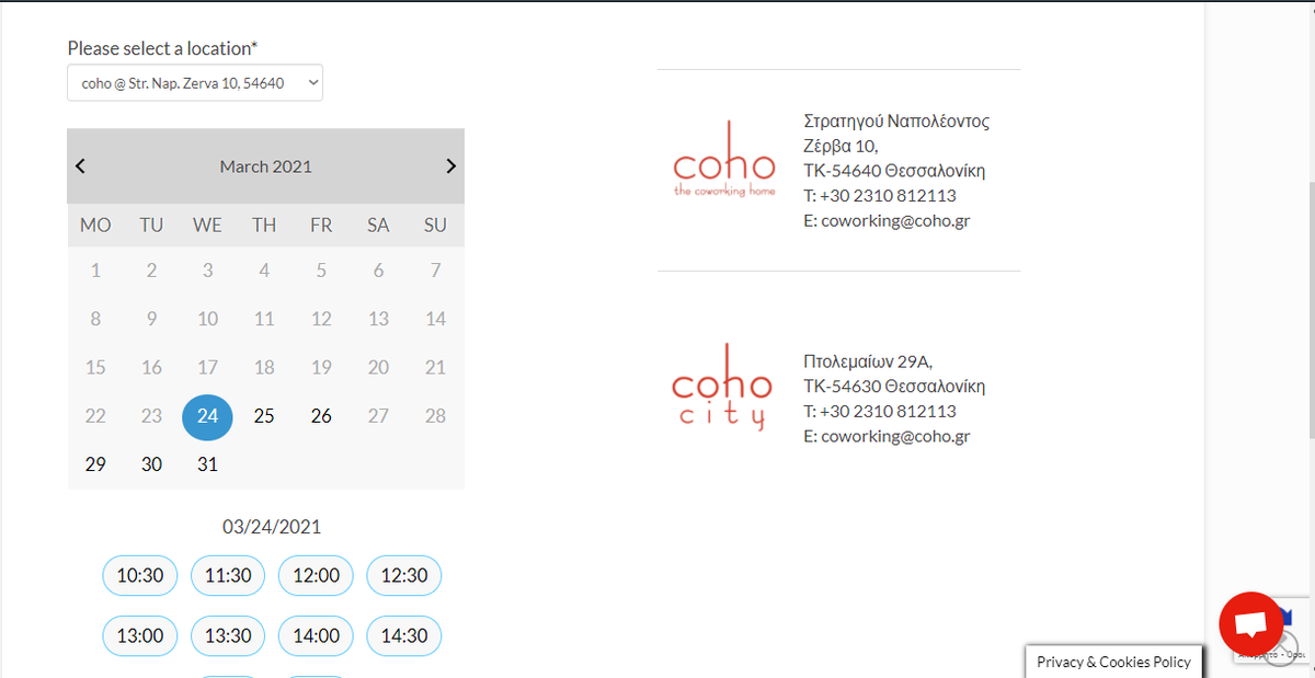 📣𝗕𝗼𝗼𝗸 𝗮 𝘁𝗼𝘂𝗿
Visit our website: coho.gr
Click the button "𝗕𝗼𝗼𝗸 𝗮 𝘁𝗼𝘂𝗿" and select the location, it's available for coho and coho city.
Choose a date, time and you are ready!
We are waiting for you!
#cohogr #cohocity #WebsiteInfo #Features