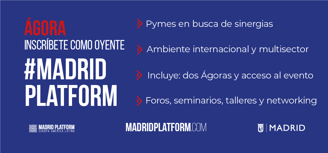 Madrid_Platform's tweet image. 👂 ¿Quieres escuchar #ideasdenegocio viables en un ambiente #internacional y #multisector? Inscríbete ➡️  bit.ly/3rdllXn  como Oyente de Ágora en #madridplatform.  #HUBinternacional de #Negocios #Europa y #AmericaLatina. ➡️ 10-12 mayo @MADRID.
.
@MshGlobal