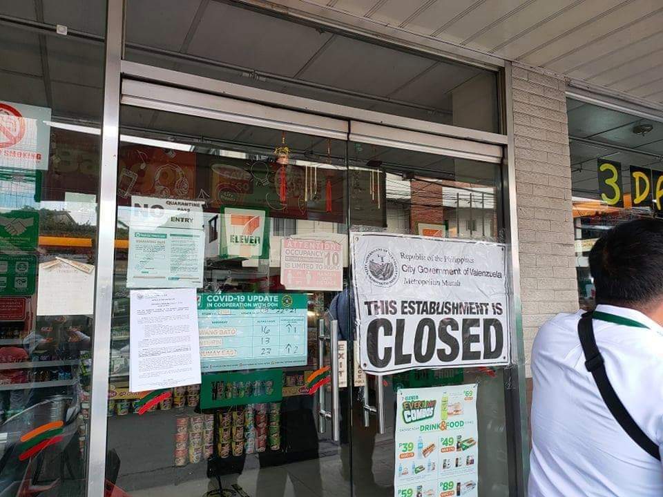 valenzuelacity's tweet photo. LOOK: The City Government of Valenzuela, through the City Business Inpsection and Audit Team, orders the closure of 7-11 Bagbaguin branch and Ministop Paso de Blas store for failing to implement the QR code contact tracing system #ValTrace and health protocols in their stores. https://t.co/GSt8pSmGFH