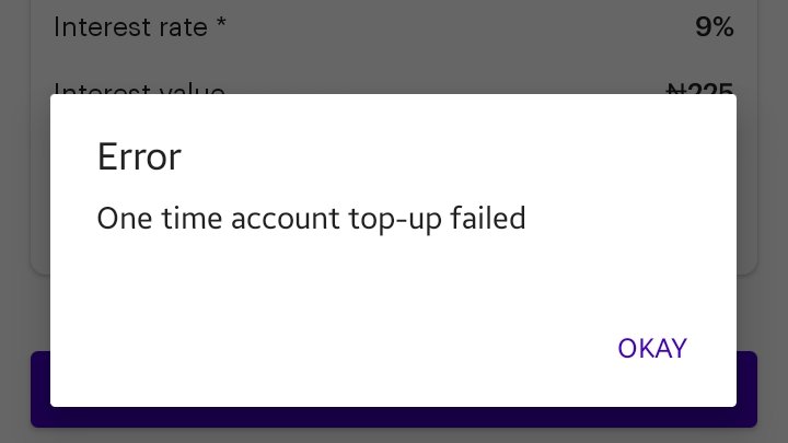 CaesarAdeleye's tweet photo. @get_carbon tried flexsave but got this error message https://t.co/A8XT5u88Dp