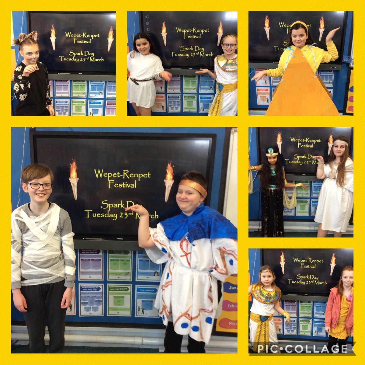 Wheeler_PS's tweet photo. πNileπ Amazing effort for our Egyptian day! Full of Pharaohs, mummies, a cat to worship and even a pyramid! #wheelerhistory #walklikeanegyptian https://t.co/SYvuR9KX6Z