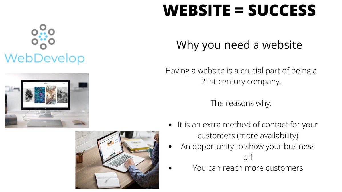 WebDevelop9's tweet image. Having a website is essential in the 21st Century. Here's why!
#WebsiteDevelopment #Design #Online #Website #New #21stCentury