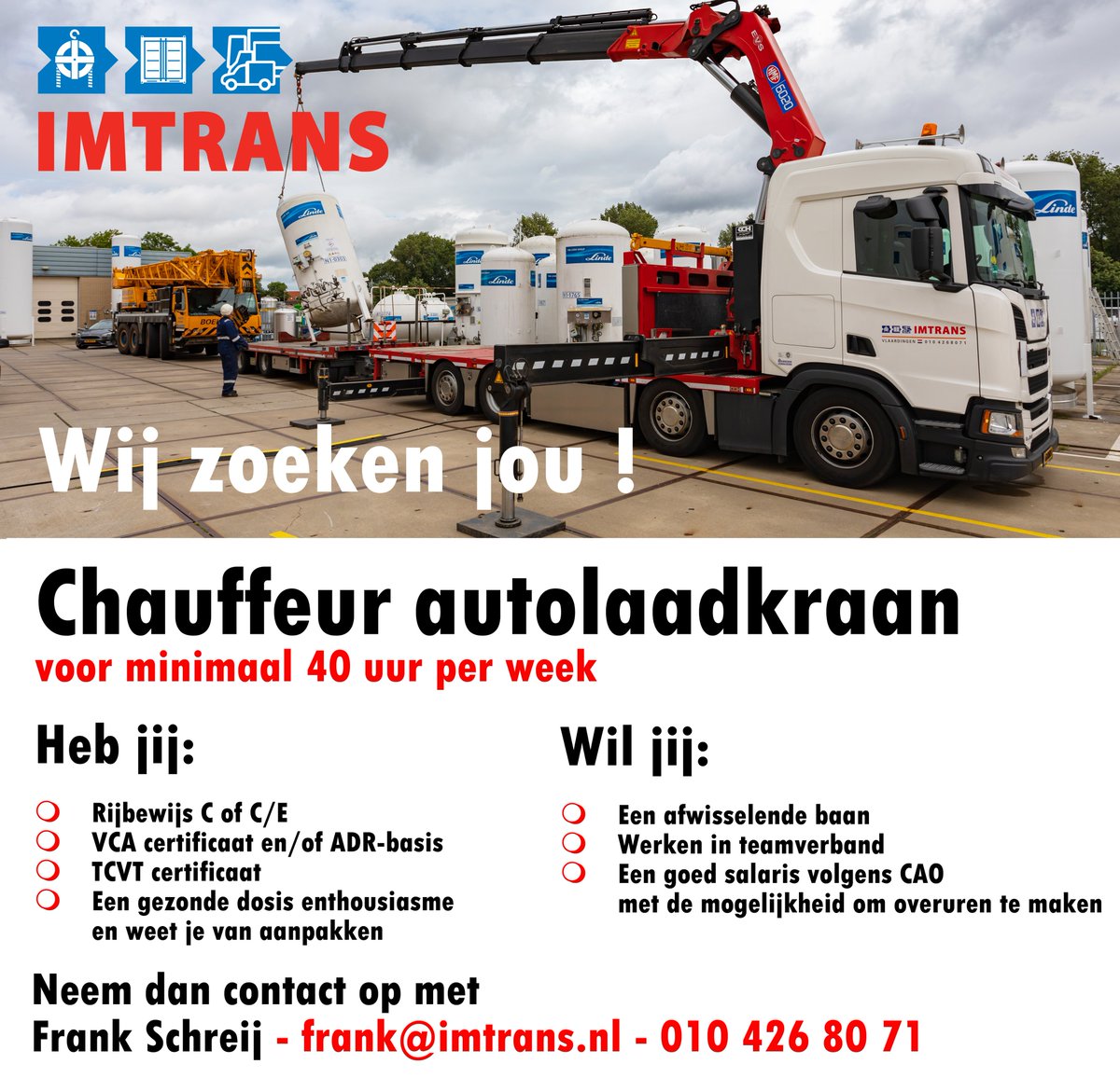 Wij zoeken jou... of iemand in je netwerk :-)