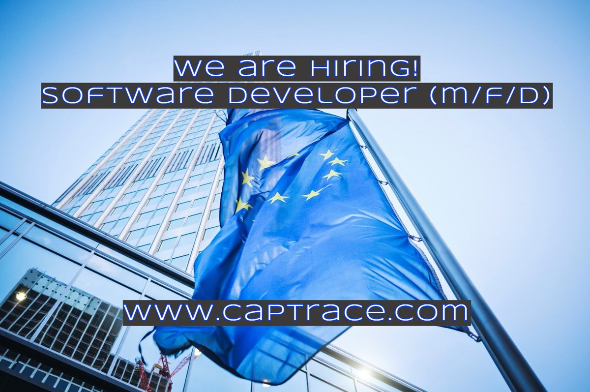 CaptraceG's tweet photo. We are looking for you as a software developer (m/f/d) in Wiesbaden.
Apply at office@captrace.com or call us on 0611 - 711 868 40.
We are looking forward to your application!
#jobs #wiesbaden #captrace https://t.co/0GXy1b8NQ3 https://t.co/cJfOoWVQgt