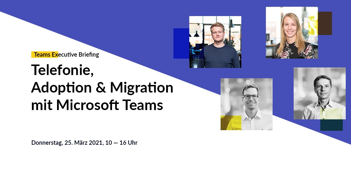 glueckkanja_'s tweet photo. Diesen Donnerstag. Nur noch einige wenige Plätze. Jetzt kostenfrei anmelden. #MicrosoftTeams Executive Briefing mit @Ralf_Mania, @tpickhan, @Seele2284 und Laura Gosch. Inklusive eines interaktiven Teils. https://t.co/8b0mTuxuIF https://t.co/2xGvtA80N8