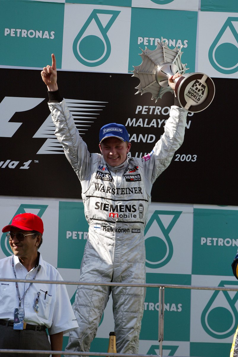 Kimi Raikkonen's first win in F1, at the Malaysian Grand Prix