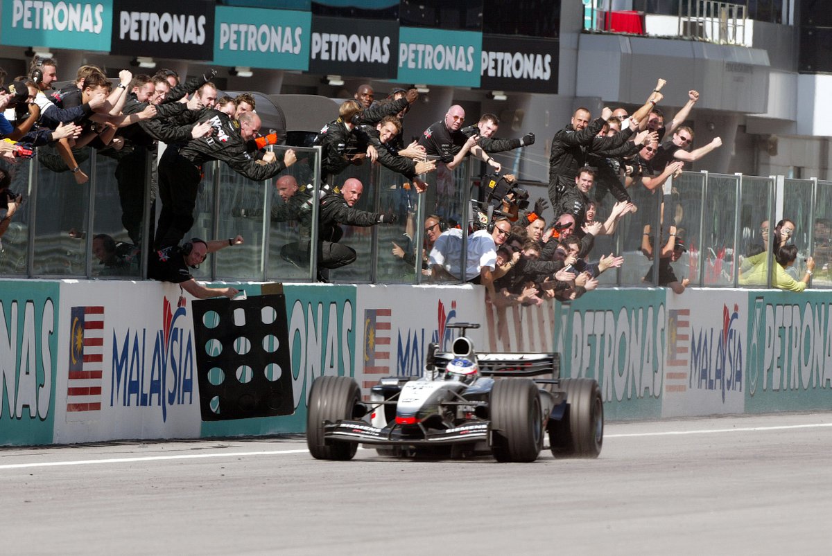 Kimi Raikkonen's first win in F1, at the Malaysian Grand Prix
