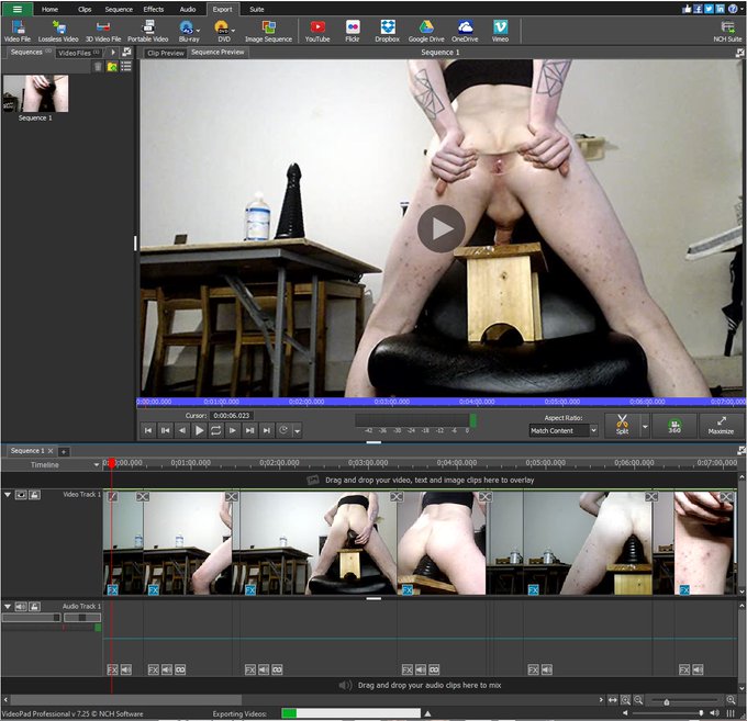 Exporting my Next Video :D Got some Audio this time! Remembered to check my Mic was actually recording<a href="/tag/sissy"class="tags"><span>#sissy</span></a><a href="/tag/anal"class="tags"><span>#anal</span></a><a href="/tag/dildo"class="tags"><span>#dildo</span></a><a href="/tag/chastity"class="tags"><span>#chastity</span></a><a href="/tag/fuckingmachine"class="tags"><span>#fuckingmachine</span></a>