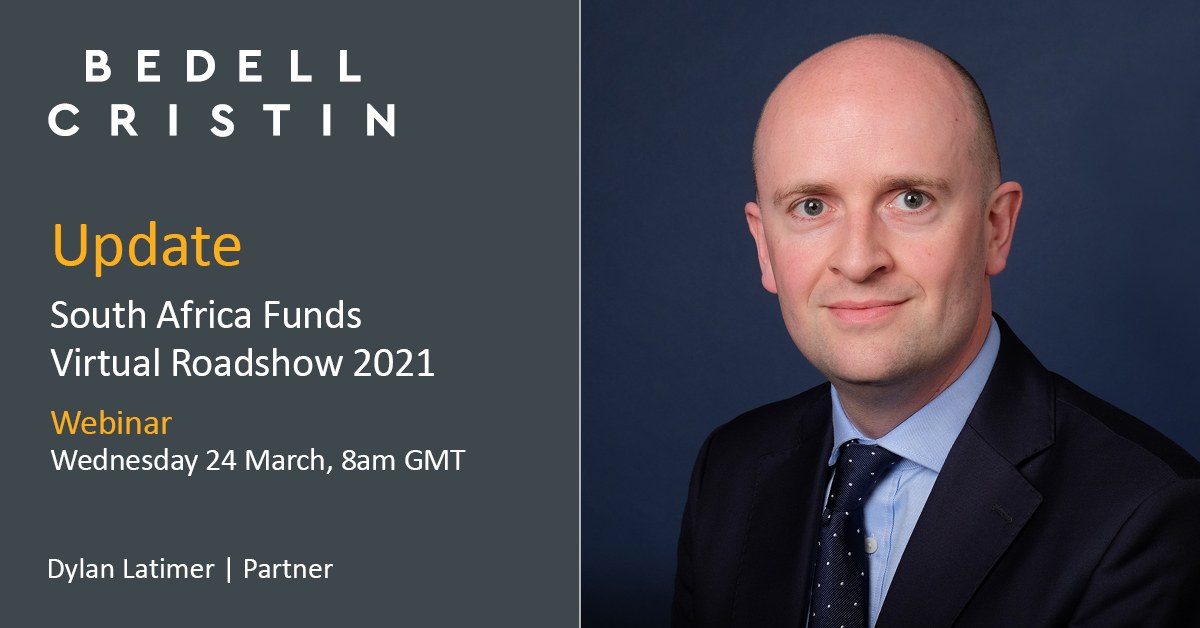 Partner, Dylan Latimer, is joining a delegation from Guernsey Finance on a virtual South African funds roadshow on 24-25 March 2021. The roadshow kicks off with a webinar covering all elements of fund formation on 24 March at 8am GMT. Find out more: bit.ly/3sfwZT1