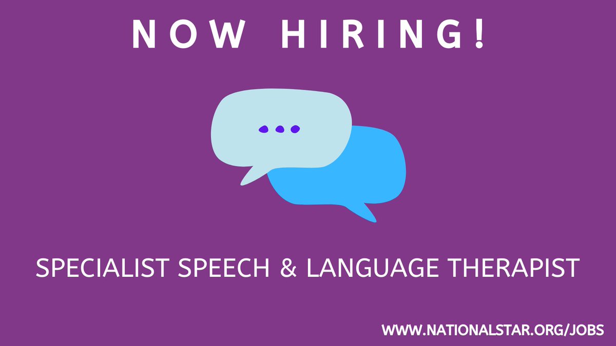 TheNationalStar's tweet photo. We're recruiting for a Specialist Speech and Language therapist to join us. As part of this diverse role you will work in our fantastic environments in #Hereford and #Cheltenham that are very well resourced to support the delivery of high quality therapy. https://t.co/8hrCbrhWOI https://t.co/FOskXfXWlM
