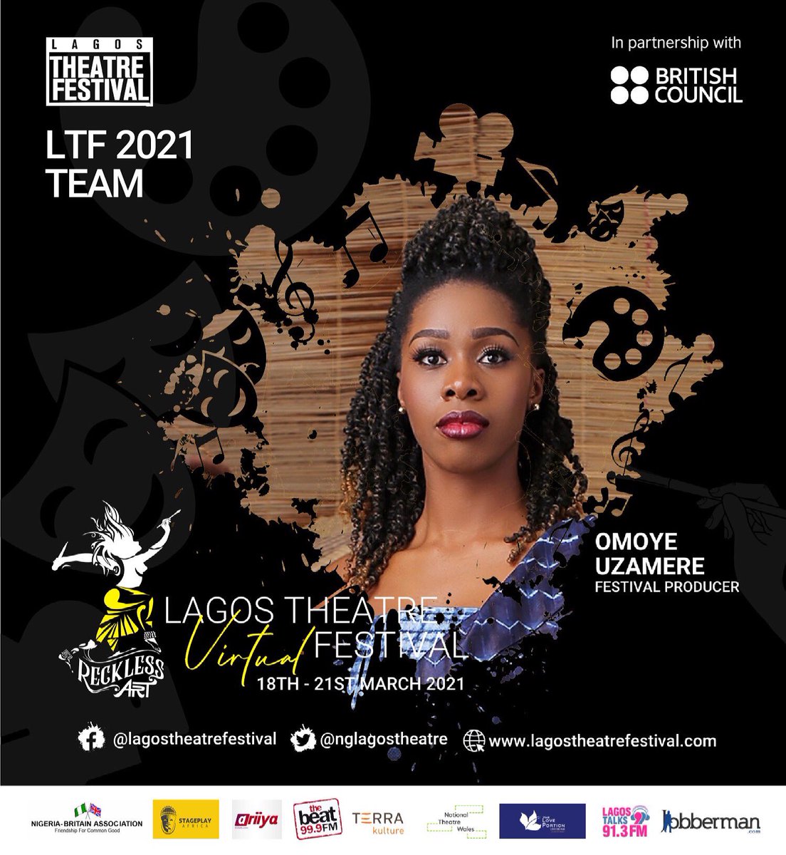nglagostheatre's tweet photo. The #RecklessArt Team:
Festival Producer of the Lagos Theatre Festival @omoyeuzams ππΏ
Cheerleader, brilliant and participants manager β
#LTF2021 ππ
#lagostheatrefestival2021
#lagostheatrefestival https://t.co/VXYJeRSq1J