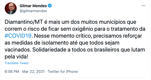 Rconstantino's tweet photo. Não, não se trata de um especialista, de um epidemiologista, sequer de um médico ou enfermeiro, mas de um ministro do STF!!! Vai ver é por isso fica soltando tanto bandido e arquivando tanto processo: o foco está em outro lugar. https://t.co/TYFogkSNw1