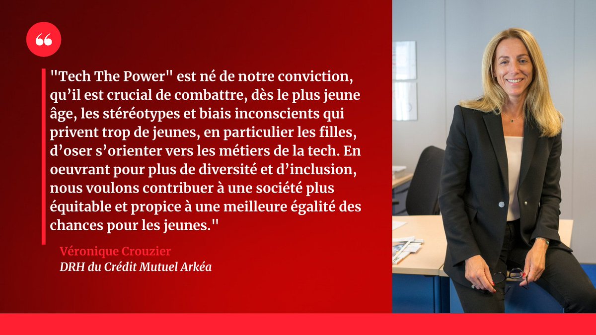 cmarkea's tweet image. Conférence de lancement #TechThePower @VCrouzier DRH du @cmarkea : "Nous faisons bouger les lignes ! Nous sommes la seule grande banque française à avoir une femme Directrice générale. C'est aussi 40 % de nos caisses locales qui sont dirigées par des femmes".