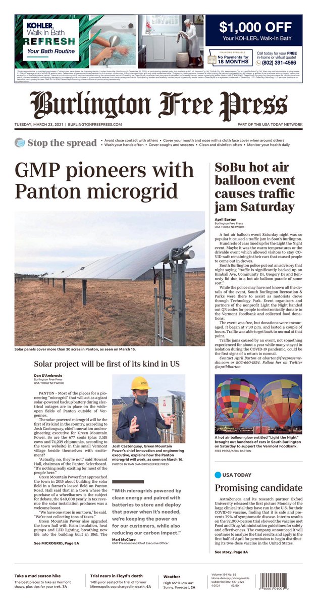 asoga's tweet photo. Today’s @bfp_news https://t.co/IeZphOgl1V @DanDambrosioVT @GreenMtnPower #vt https://t.co/s0KphTXYrK