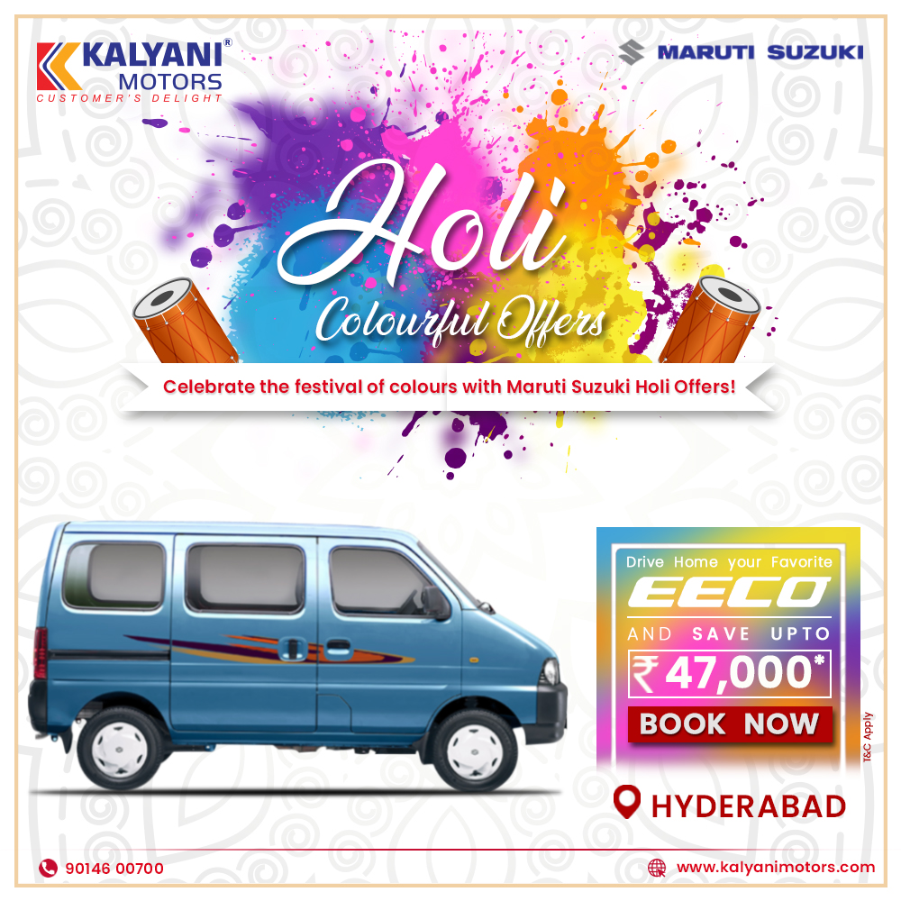 KalyaniMotors's tweet image. Get amazing offers and enjoy the festive spirit and colourful Holi with Maruti Suzuki. Book now from Kalyani Motors Hyderabad and avail exciting save upto Holi offers. kalyanimotors.com
#saveupto #amazingcars #familycar #marutisuzuki #Arena #Hyderabad #KalyaniMotors