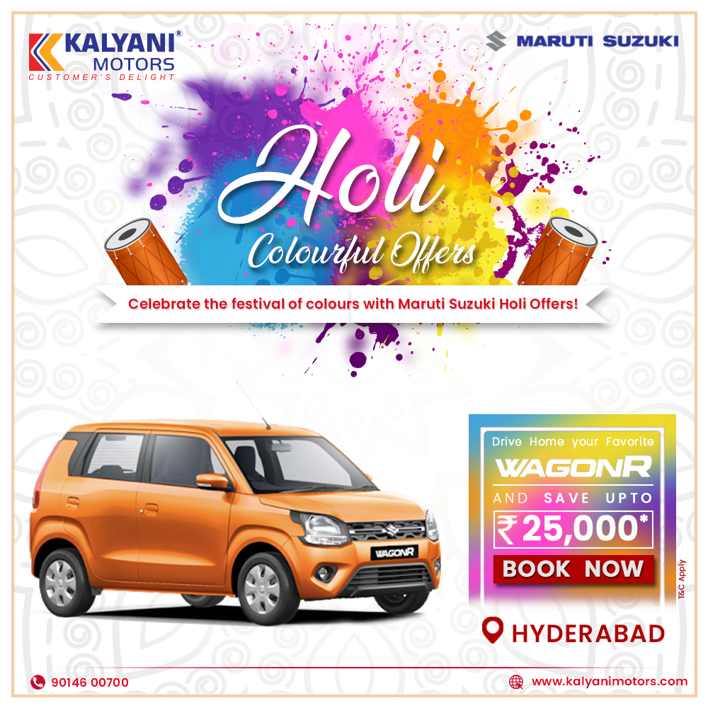KalyaniMotors's tweet image. Get amazing offers and enjoy the festive spirit and colourful Holi with Maruti Suzuki. Book now from Kalyani Motors Hyderabad and avail exciting save upto Holi offers. kalyanimotors.com
#saveupto #amazingcars #familycar #marutisuzuki #Arena #Hyderabad #KalyaniMotors