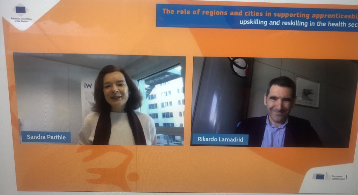 CamiladeEpalzaA's tweet photo. Proud! @FPeuskadi @tknika @rlamaintxau @Gob_eus inspiring #health #COVID19 #EUAppren #skills #medicalsupply ! #regions #cities supporting #apprenticeships , upskilling & reskilling #health .Event lead @EU_Social @EU_CoR @FPeuskadi @Gob_eus @earlallEU
https://t.co/s584Ebv58j… https://t.co/XUB42prjrf