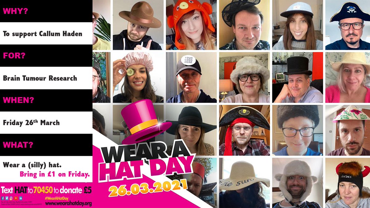 StraUponAvonSch's tweet photo. This Friday March 26th we are participating in 'Wear a Hat Day' in aid of Brain Tumour Research. Suggested donation £1. https://t.co/uBbijIZUnf