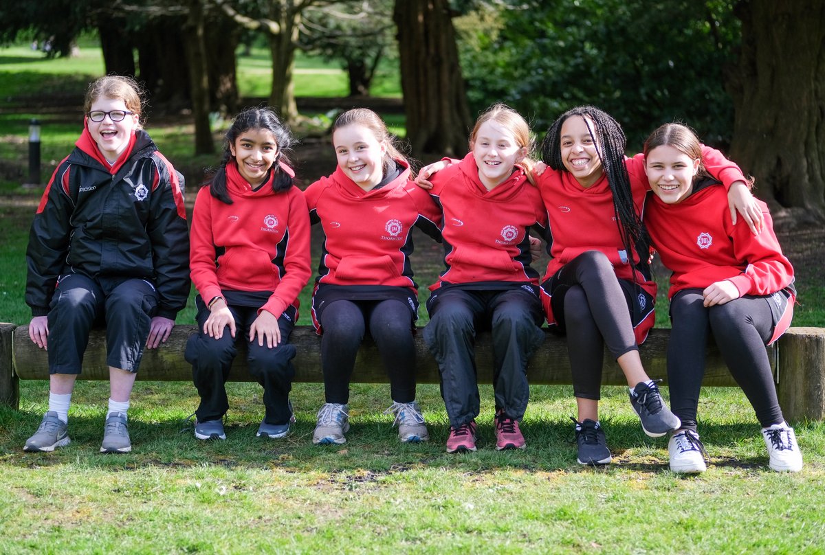 thorntoncollege's tweet photo. Year 8 girls... just happy being together. 
 #backtoschool #ThriveAtThornton https://t.co/PvpTp51p3r