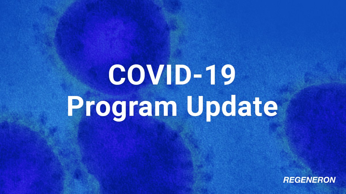 Regeneron's tweet photo. #COVID19 news: We’re announcing new positive Phase 3 data demonstrating the effect of our investigational antibody cocktail in reducing risk of hospitalization or death, and duration of symptoms in non-hospitalized patients with COVID-19: https://t.co/drN2lVbhDj https://t.co/e4J4pxivxE