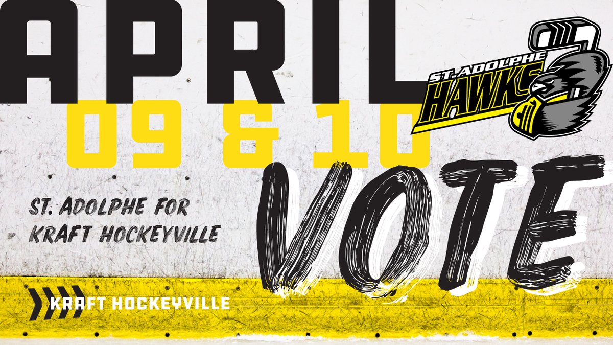 adolphe_st's tweet photo. It’s #marchmadness and we’ve made the Final 4! Let’s show our community spirit with a hat trick of support — share, like and follow your St. Adolphe Hawks to help us bring home #KraftHockeyville and make our arena the hub for generations to come. https://t.co/C7k3Xjz0Zi