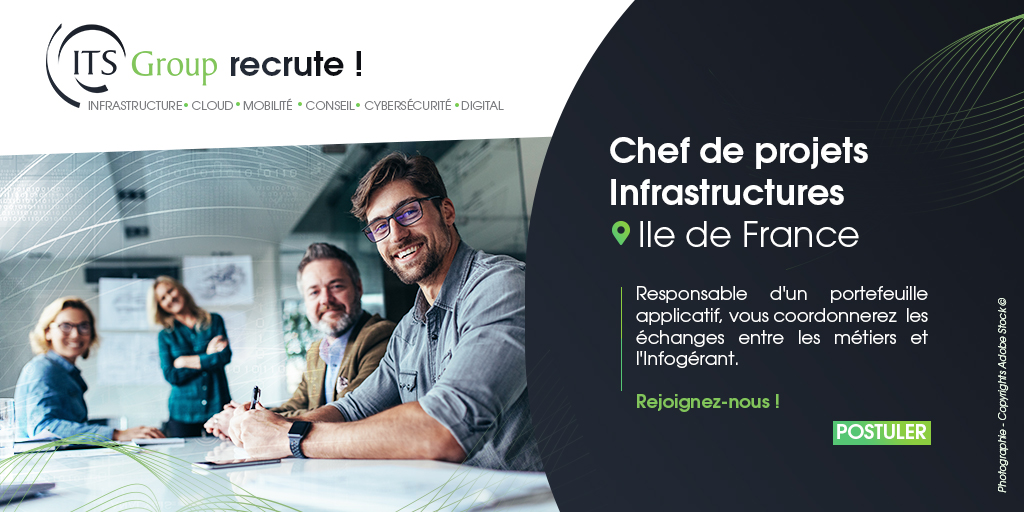 ITSGroupSA's tweet photo. 📣 JOB ALERT 📣 Nous recherchons un(e) Chef de projets Infrastructures !
📍 Ile-de-France
💼 CDI
🎓 BAC+ 5 minimum avec 4 à 9 ans d'expérience
En savoir + et postuler 👇
https://t.co/4z16XvDxXh
#recrutement #IT #CDI #recherchedemploi #chefdeprojets #infrastructures https://t.co/8GdaS8VVmJ